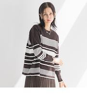 【WEB限定】ランダムボーダーニット≪11号あり/洗える≫