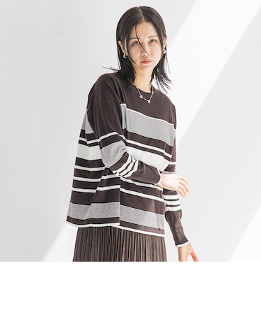 【WEB限定】ランダムボーダーニット≪11号あり/洗える≫