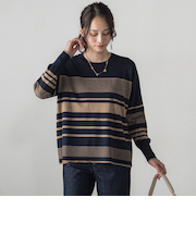 【WEB限定】ランダムボーダーニット≪11号あり/洗える≫