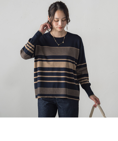 【WEB限定】ランダムボーダーニット≪11号あり/洗える≫