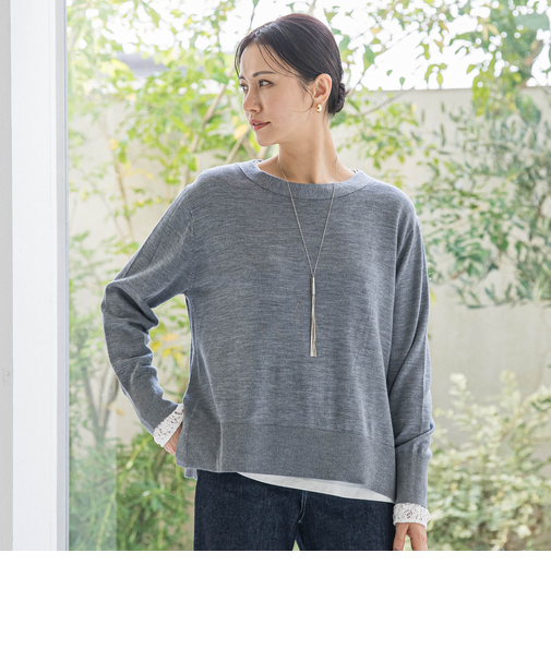 ANGELINAリブスリーブニット≪WEB限定11号/洗える≫