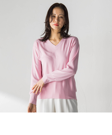 Brisbane Vネックニットプルオーバー≪WEB限定カラーあり/11号あり≫