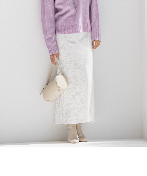 スノーベロアクラッシュスカート