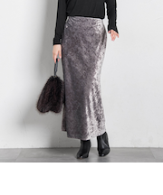 スノーベロアクラッシュスカート