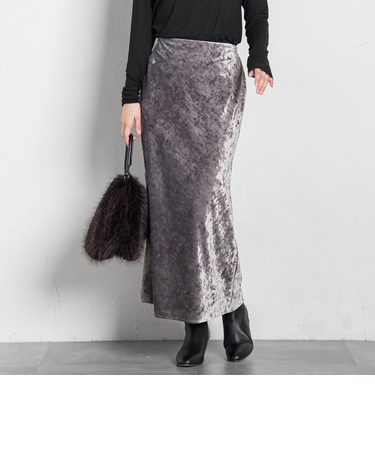 スノーベロアクラッシュスカート