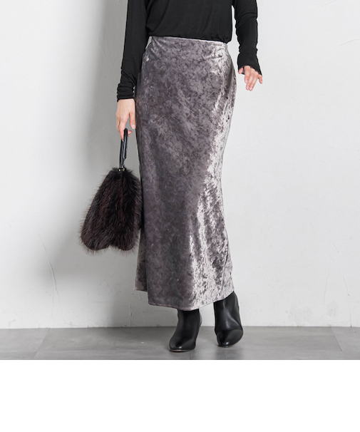 スノーベロアクラッシュスカート