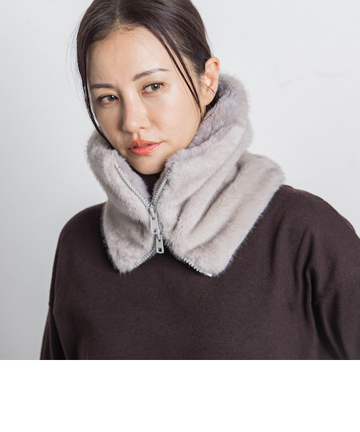 【WEB限定】【THROW/スロー】Eco Fur Neck Warmer