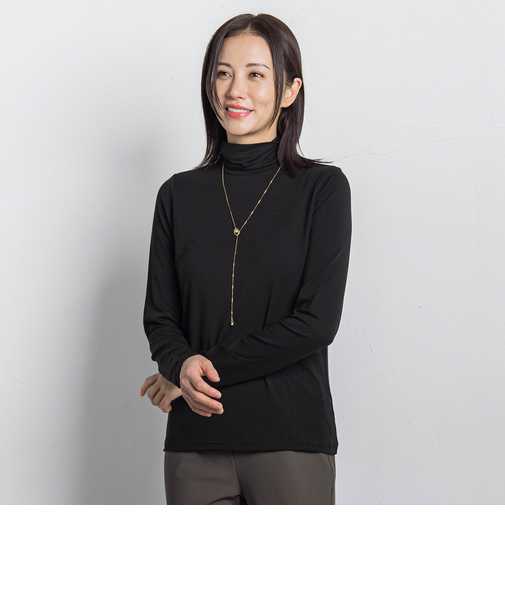 【WEB限定】吸湿発熱スムースタッチタートルカットソー