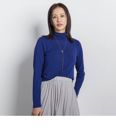 【WEB限定】吸湿発熱スムースタッチタートルカットソー