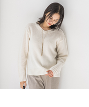 スパンコールラメVネックニット≪洗える≫