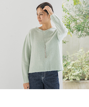 スパンコールラメVネックニット≪洗える≫