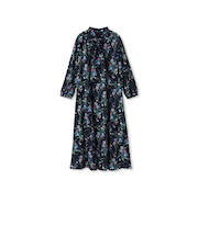 ウィンターフラワープリントワンピース