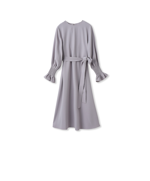 スモッキングスリーブワンピース