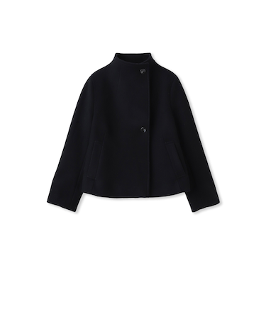 ラムウールスタンドカラーコート