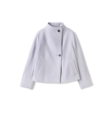 ラムウールスタンドカラーコート