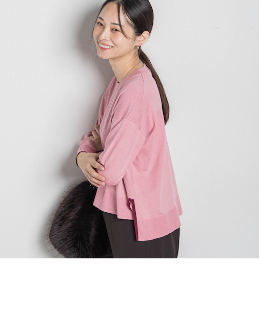 【WEB限定】カラー配色ニット≪洗える≫