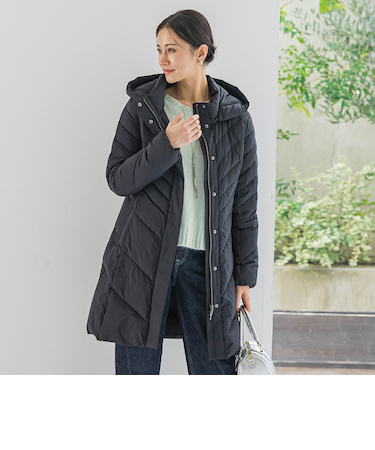 ストレッチダウンロングコート