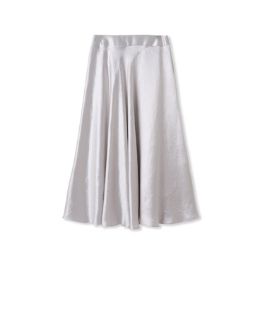 サテンフレアースカート