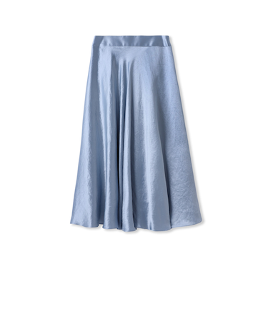 サテンフレアースカート