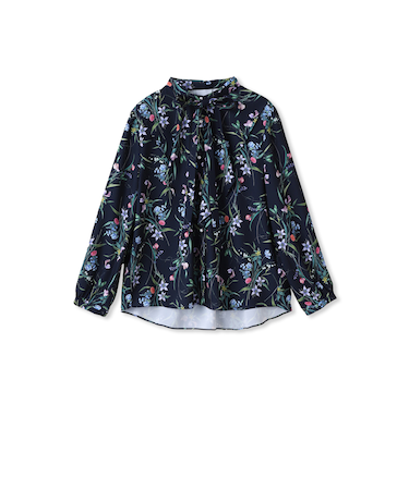 ウィンターフラワープリントブラウス