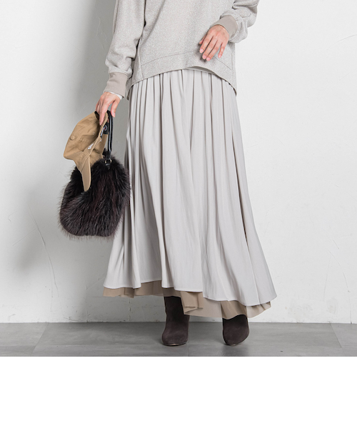 ロートレアモン（LAUTREAMONT）/パウダーサテンリバーシブルスカート パウダーサテンリバーシブルスカート｜ロートレアモンの通販｜&mall