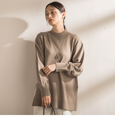 ファインメリノウールチュニックニット≪洗える≫