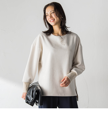 【WEB限定】フェイクスエードプルオーバー≪セットアップ対応/洗える≫
