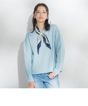 スパンコールクルーネックニット≪洗える≫