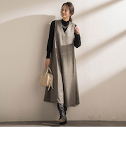 ラメシックツイードワンピース≪洗える≫