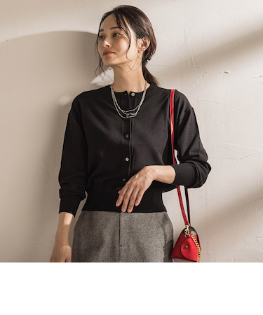 【WEB限定】クルーネックカーディガン≪11号あり/洗える≫