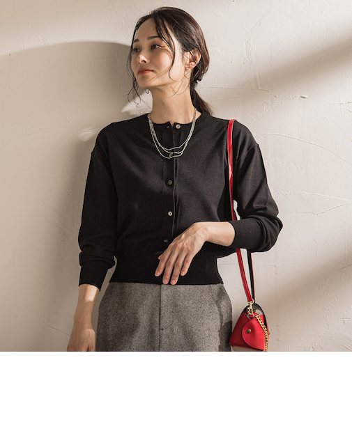【WEB限定】クルーネックカーディガン≪11号あり/洗える≫