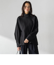 【WEB限定】裏毛布スタンドネックプルオーバー≪毛玉防止・ストレッチ≫