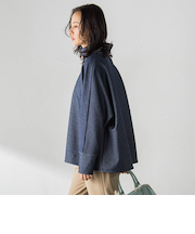 【WEB限定】裏毛布スタンドネックプルオーバー≪毛玉防止・ストレッチ≫