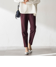 【WEB限定】美シルエット裏起毛ストレッチパンツ≪13号あり/毛玉防止≫