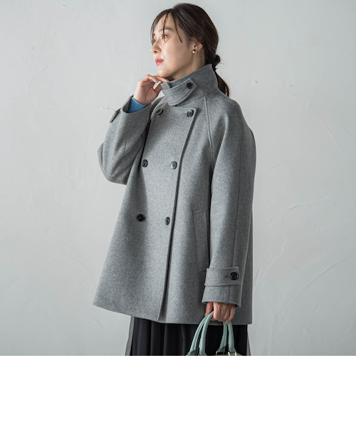 カシミヤ混ライトリバーショートコート｜ロートレアモンの通販｜&mall