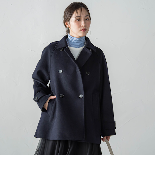 カシミヤ混ライトリバーショートコート｜ロートレアモンの通販｜&mall