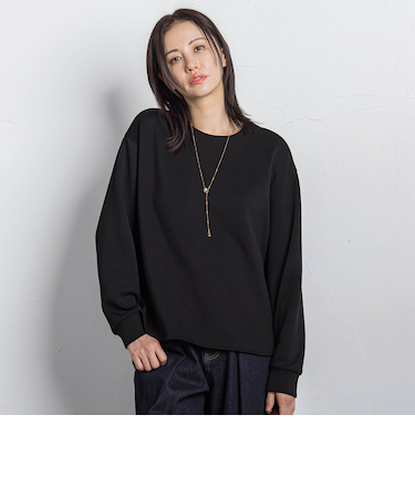 【WEB限定】《暖色美》裏起毛クルーネックトップス≪手洗い≫