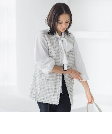 LUSTROツイードジレ