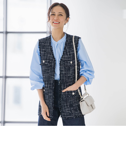 LUSTROツイードジレ