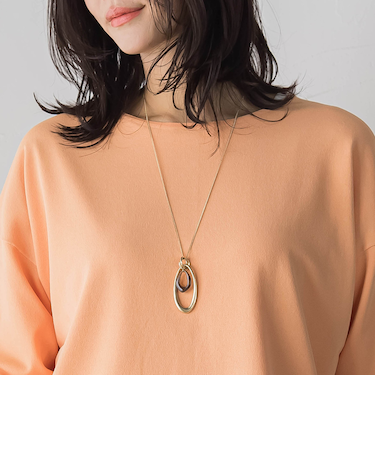 レイヤーオーバルネックレス