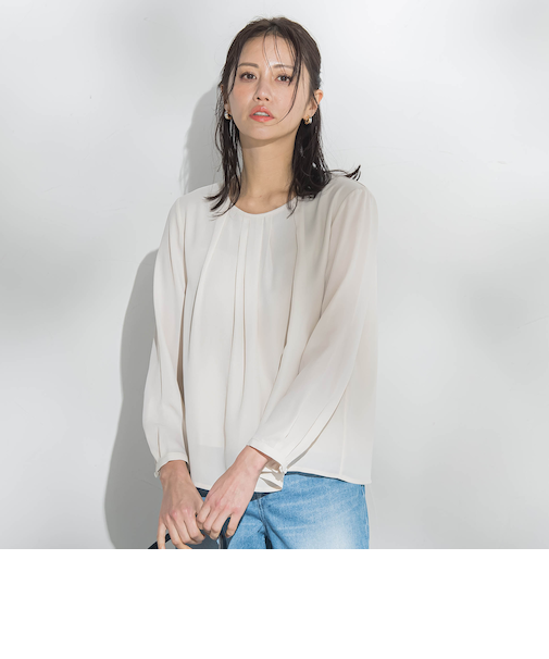 【WEB限定】こっそり暖かシフォンブラウス