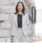 クラシックポリリネンヘリンボンジャケット≪手洗い≫