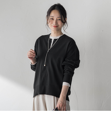 【WEB限定】お肌にやさしいファスナーニット≪手洗い≫