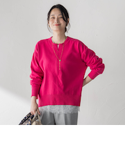 【WEB限定】お肌にやさしいファスナーニット≪手洗い≫