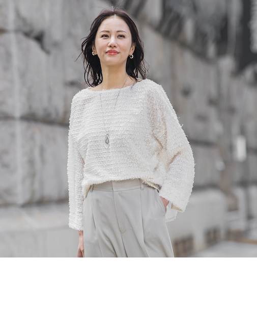 カットジャガードブラウス