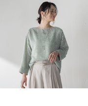 カットジャガードブラウス