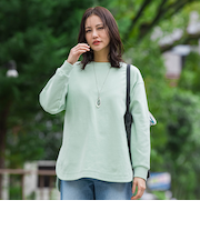 【WEB限定】美フォルムデイリープルオーバー≪洗濯機で洗える/11号あり≫