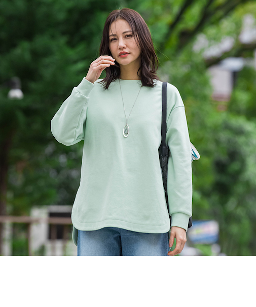 【WEB限定】美フォルムデイリープルオーバー≪洗濯機で洗える/11号あり≫