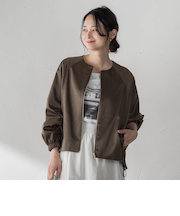 サテンジップブルゾン≪手洗い≫