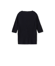 シルクコンリブ5分袖プルオーバー